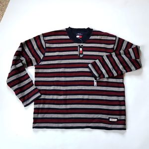 NWT Y2K Tommy Hilfiger XXL cotton striped sweater new